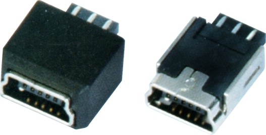 MINI USB 5F B TYPE 180°焊线+护套