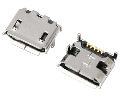 MICRO USB 5F B TYPE 四脚 DIP 7.20-6.60