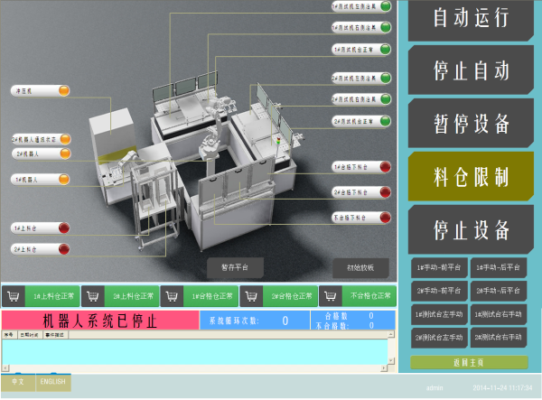 机器人控制系统自动循环系统界面