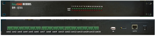机架式管理机前视图和后式图